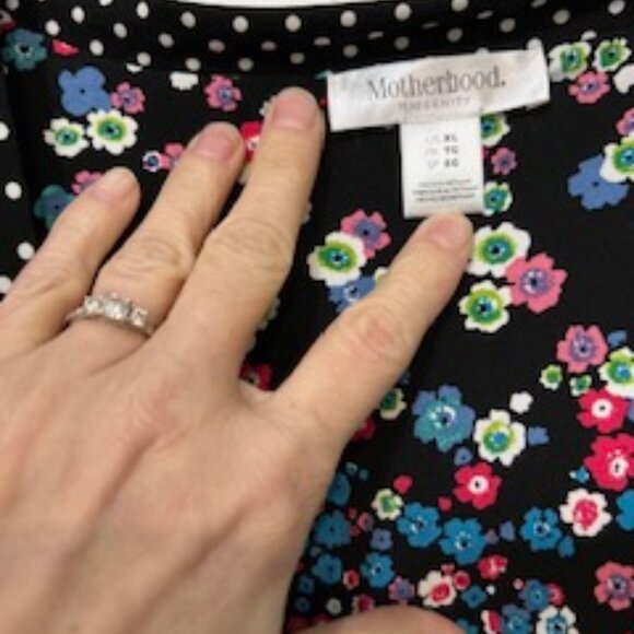 Motherhood Maternity XL Wrap Dress 3/4 Sleeve - Picture 4 of 5